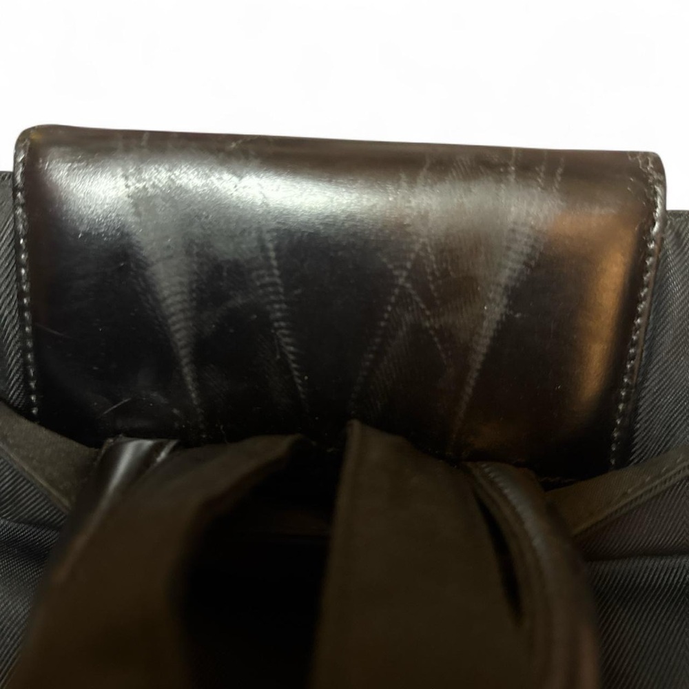 BVLGARI VTG 90s RARE Black Nylon Leather Backpack Discontinued [Authentic] — OS - Picture 6 of 8
